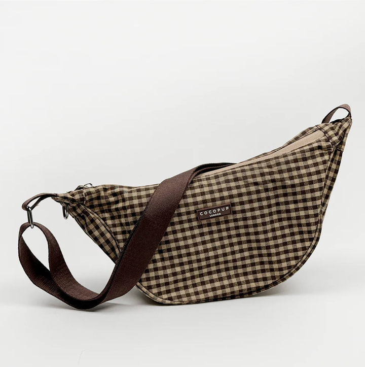 Cocopup Crossbody Crescent Dog Walking Bag - Cotswolds Check