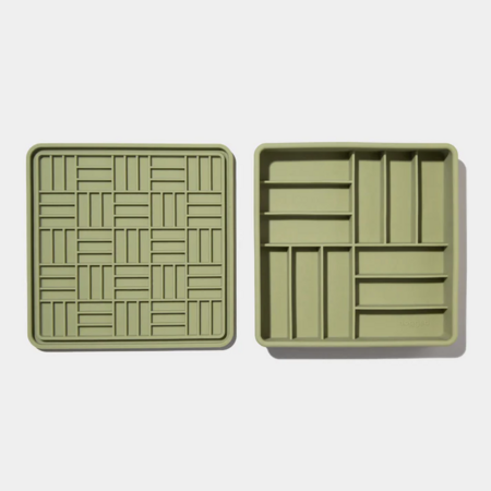 Dogged 3-in-1 Slow Feeder Bowl Parquet (Olive)