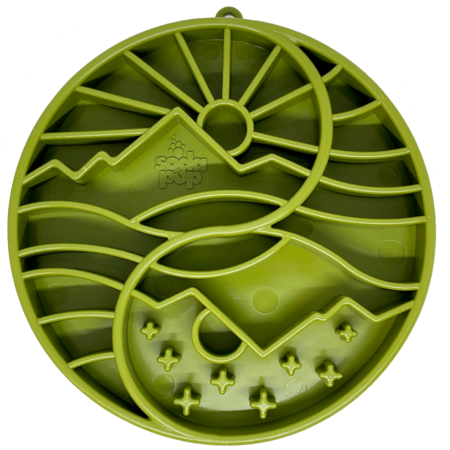 Sodapup Yin Yang Shallow Slow Feeder Bowl (Green)