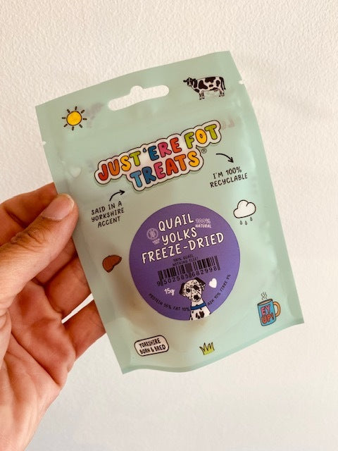Just 'Ere Fot Treats Freeze Dried Quail Yolks 15g