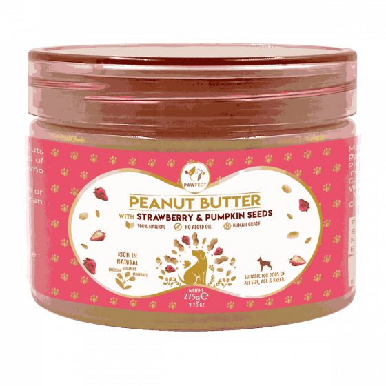 Pawfect Peanut Butter with Strawberry and Pumpkin Seeds 275g