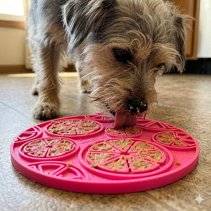 SodaPup Citrus Design eMat Enrichment Lick Mat (Pink)