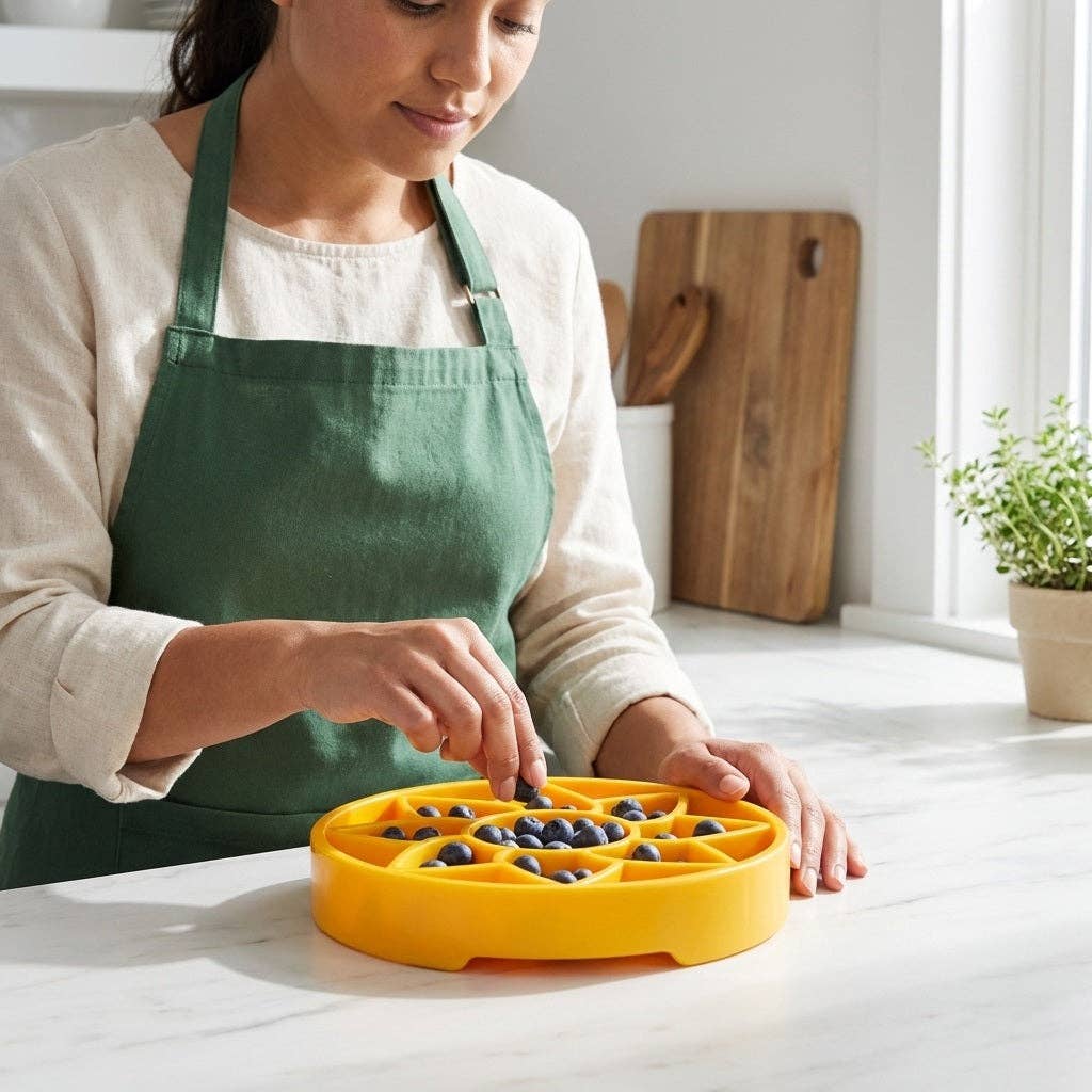 SodaPup Sunflower Softie eTray Slow Feeder Dog Bowl