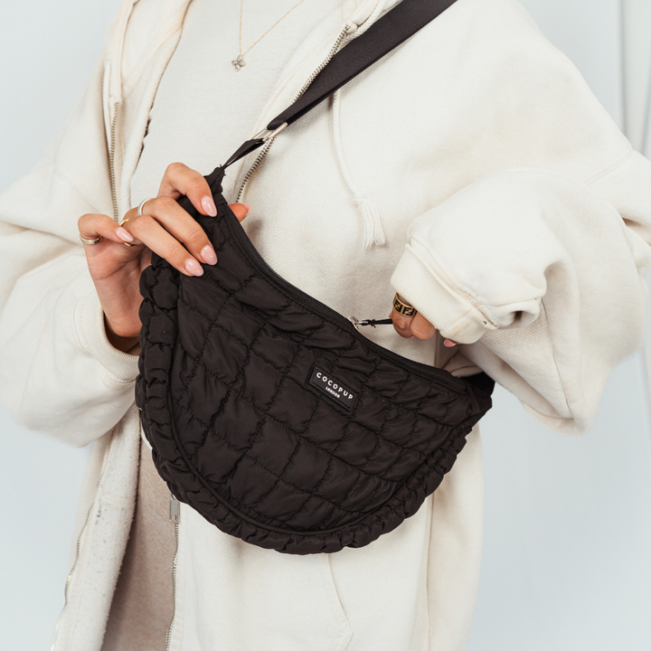 Cocopup Crossbody Crescent Dog Walking Bag - Onyx