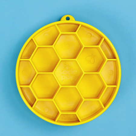 Sodapup Honeycomb Slow Feeder Bowl (Yellow)