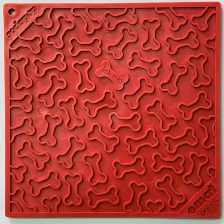 Sodapup Bones eMat Enrichment Lick Mat (Red)