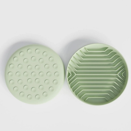 Geometric Enrichment Bowl (Pale Olive)