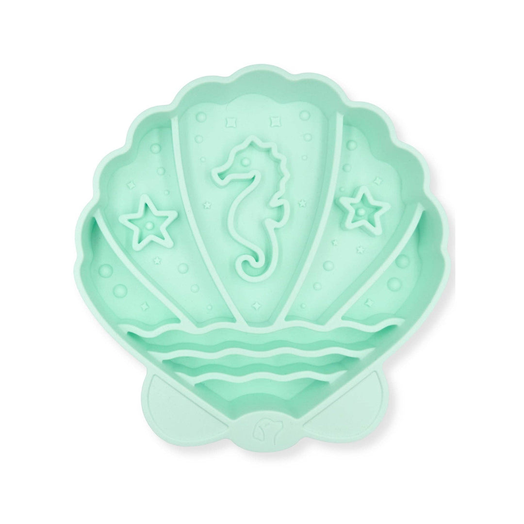 Pawsome Tails Seashell Slow Feeder Bowl (Seafoam)