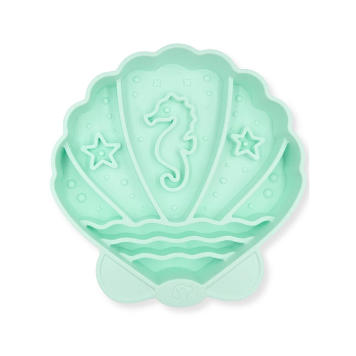 Pawsome Tails Seashell Slow Feeder Bowl (Seafoam)