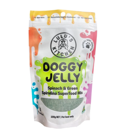Lulu's Kitchen Spinach & Green Spirulina Superfood Doggy Jelly 100g