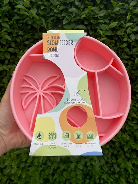 Happy Dingos Coco Loco Interactive Slow Feeding Bowl (Rose)