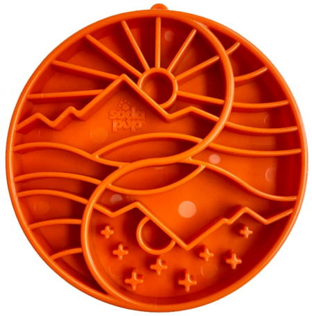 Sodapup Yin Yang Shallow Slow Feeder Bowl (Orange)