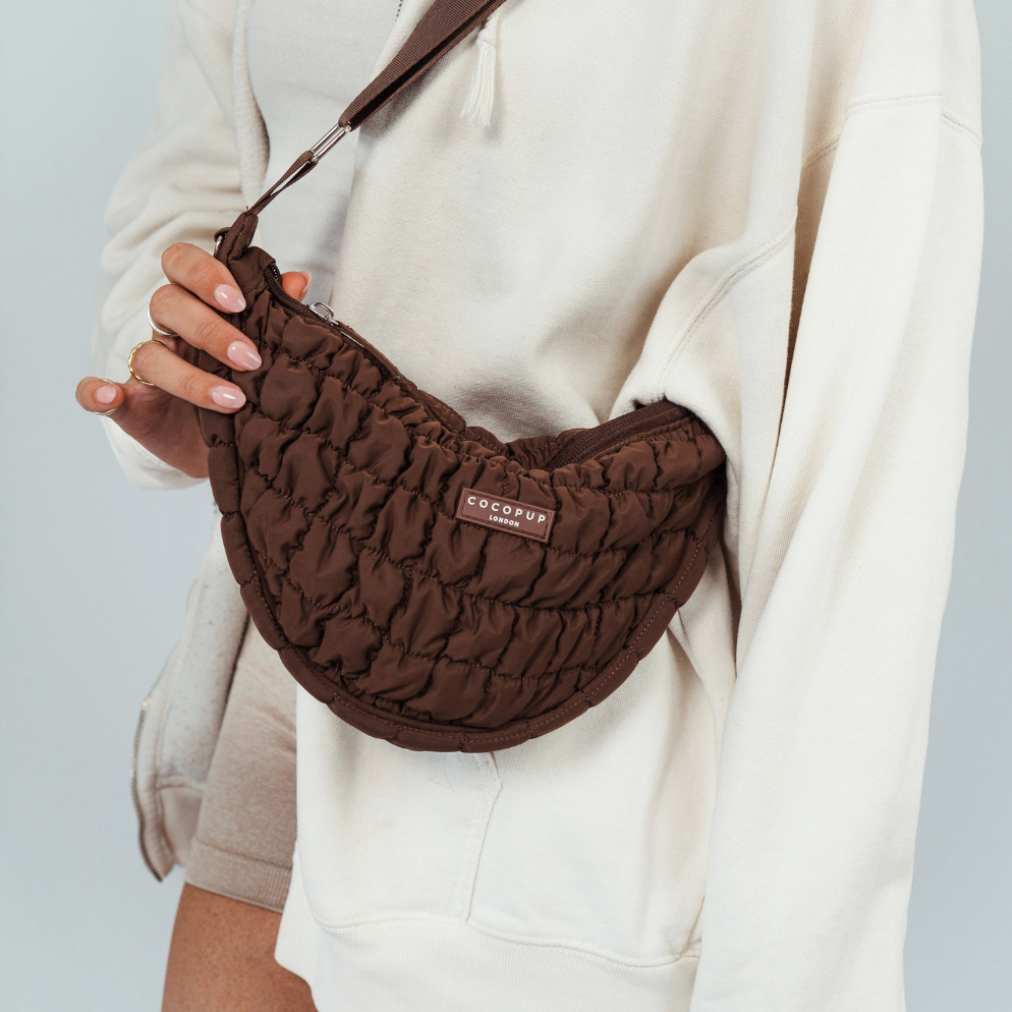 Cocopup Crossbody Crescent Dog Walking Bags - Espresso