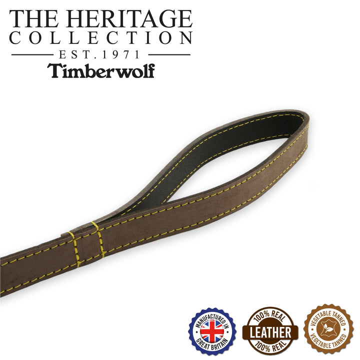 Timberwolf Leather Lead - various colours- 1m x 19mm
