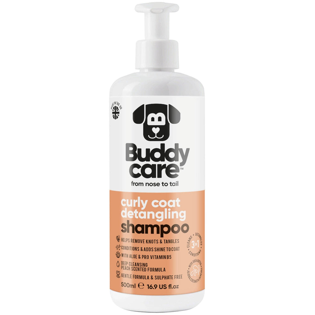 Buddycare Dog Shampoo - Curly Coat Detangling - 500ml / 16.9 fl oz