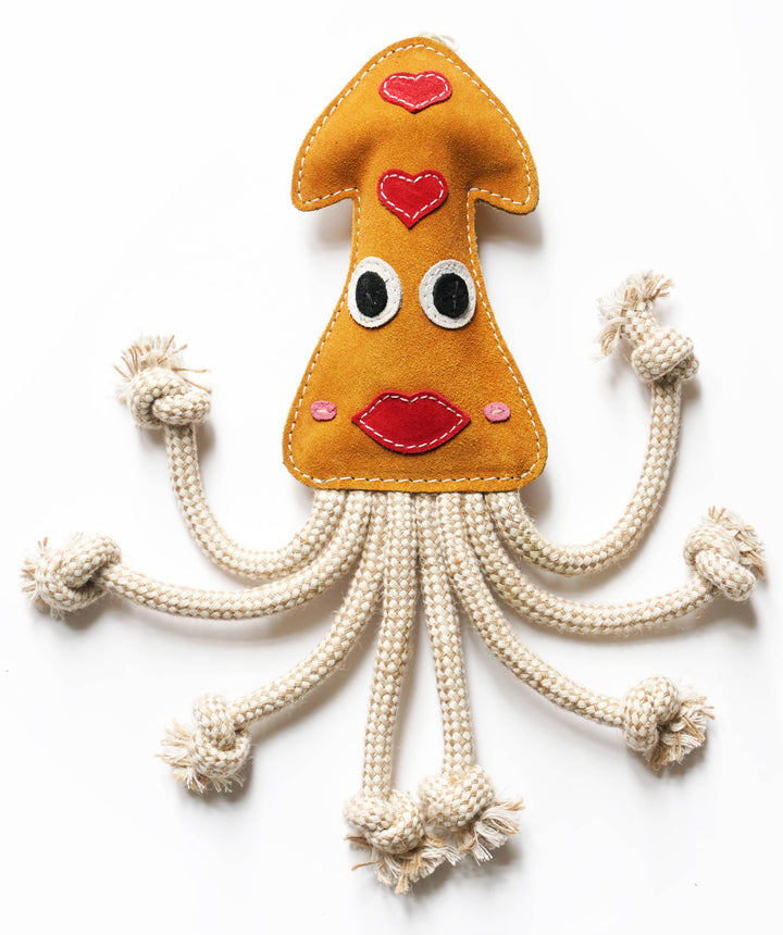 Karen the Squid Shaped Eco Dog Toy