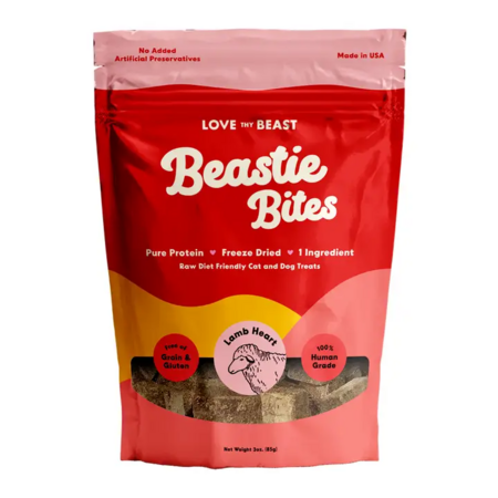 Love Thy Beast Beastie Bites Lamb Heart 85g