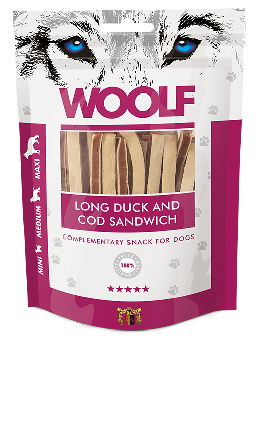 Woolf Duck and Cod Sandwich Strips 100g