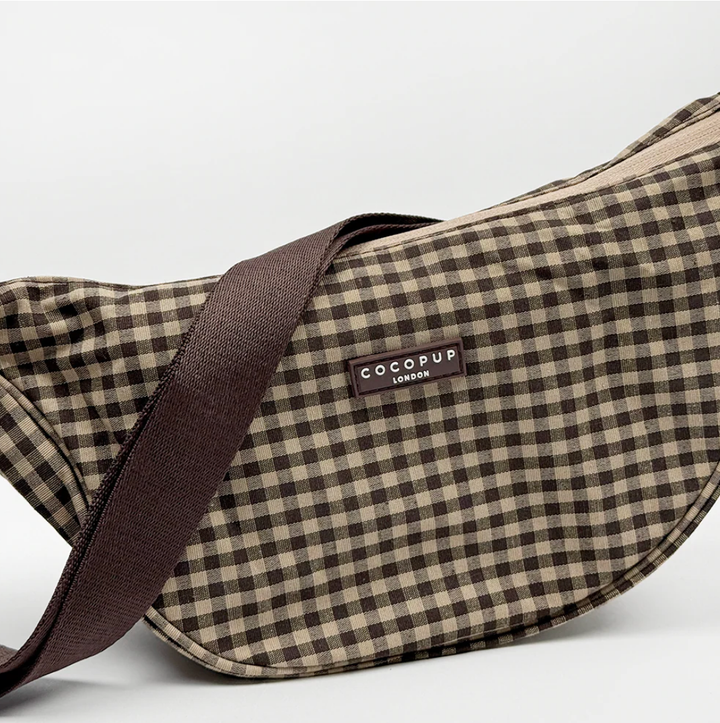 Cocopup Crossbody Crescent Dog Walking Bag - Cotswolds Check