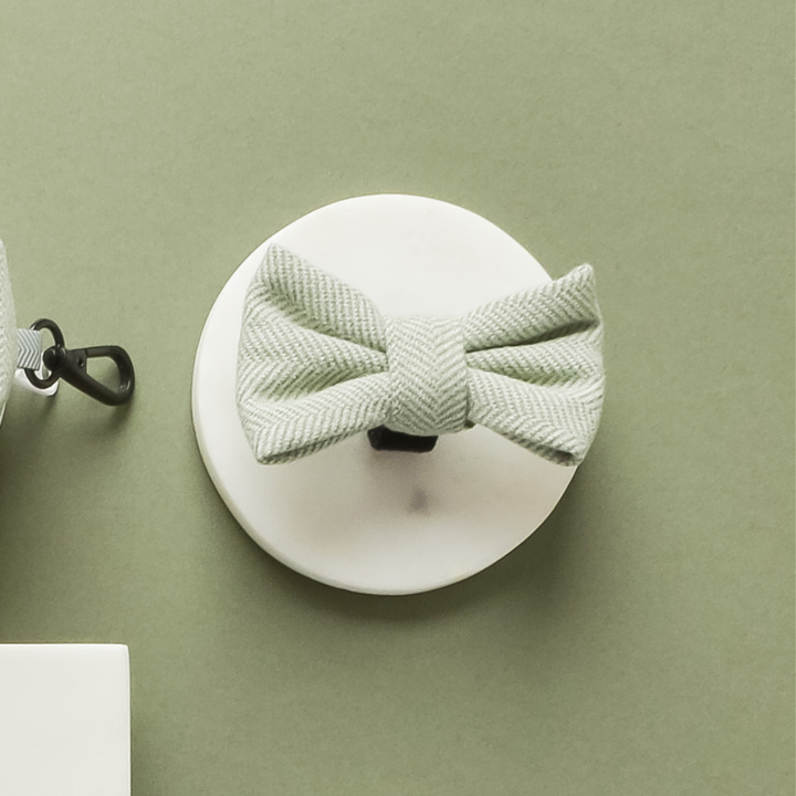 Cocopup Sage Tweed Bow Tie