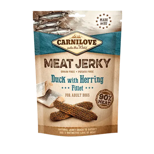 Carnilove Duck with Herring Fillet Meat Jerky 100g