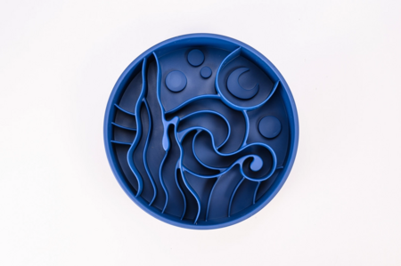 Happy Dingos Starry Night Slow Feeder Bowl (Midnight Blue)