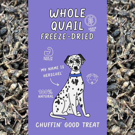 Just 'Ere Fot Treats Freeze Dried Whole Quail 100g