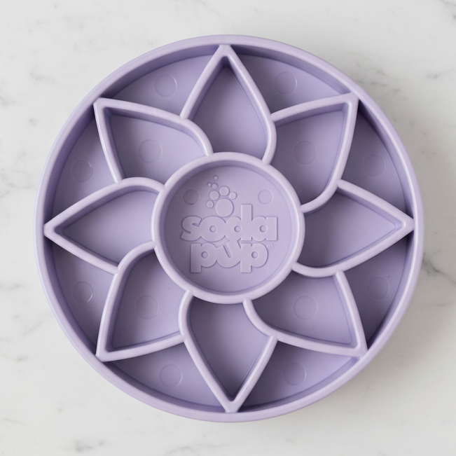 SodaPup Sunflower Softie eTray Slow Feeder Dog Bowl