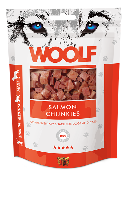 Woolf Salmon Chunkies 100g