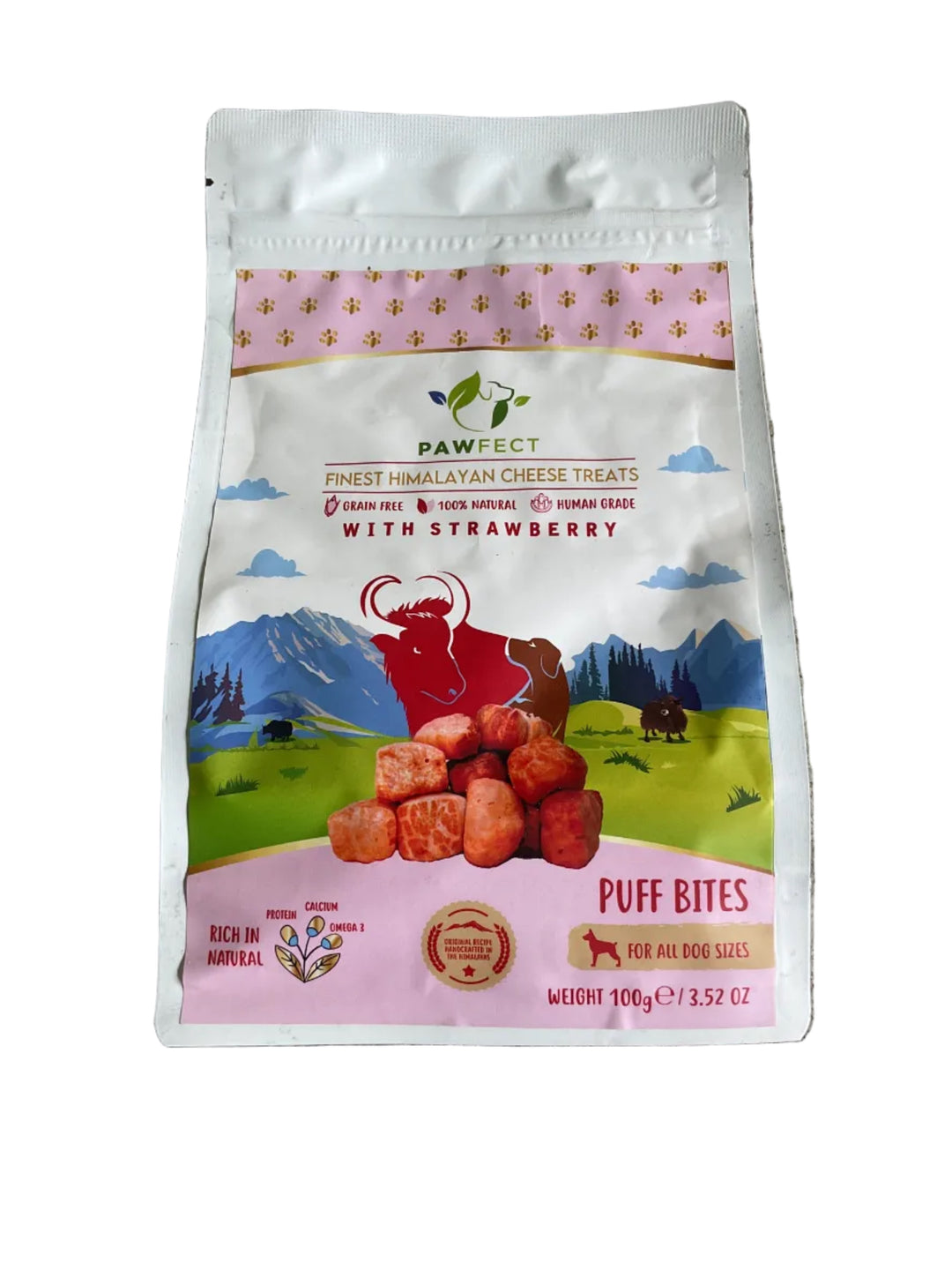Pawfect Himalayan Cheese Puff Bites with Strawberry 70g