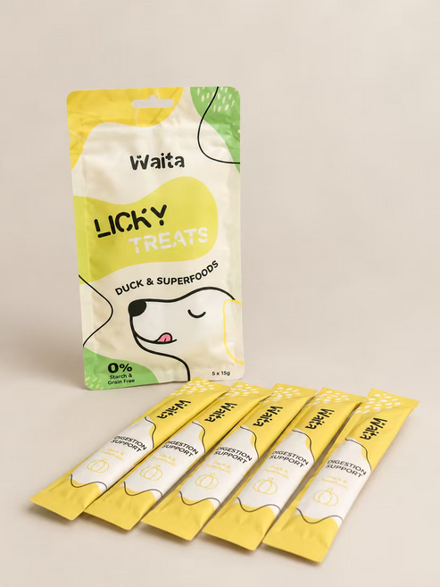 Waita Dog Licky Treats (Duck & Pumpkin) (5x15g)