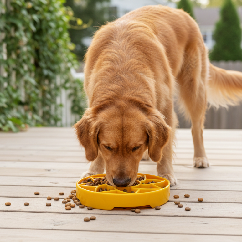 SodaPup Sunflower Softie eTray Slow Feeder Dog Bowl