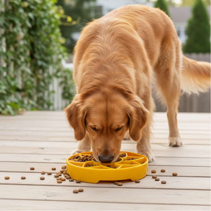 SodaPup Sunflower Softie eTray Slow Feeder Dog Bowl