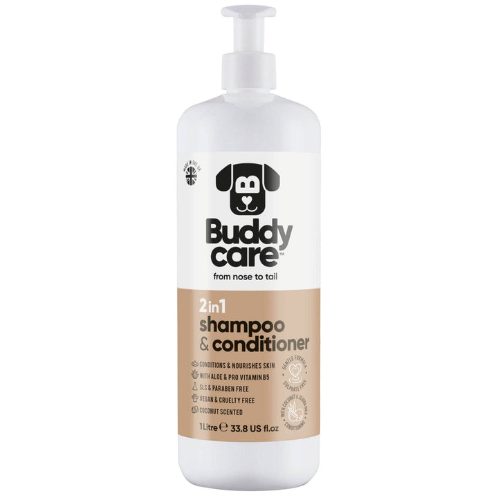 Buddycare 2in1 Shampoo & Conditioner - Coconut - 1L / 33.8 fl oz