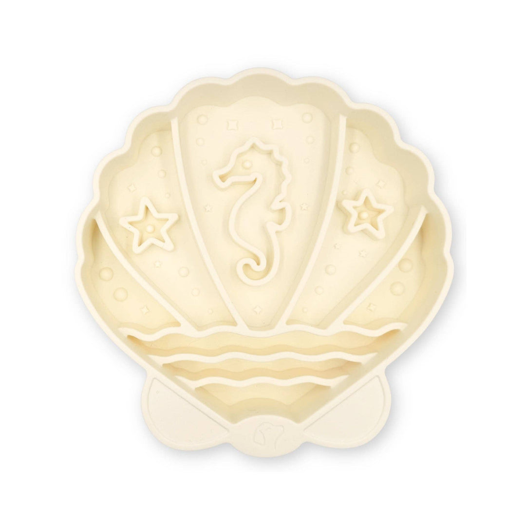 Pawsome Tails Seashell Slow Feeder Bowl (Pearl)
