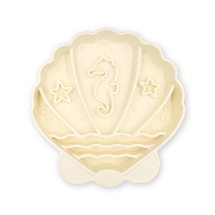 Pawsome Tails Seashell Slow Feeder Bowl (Pearl)