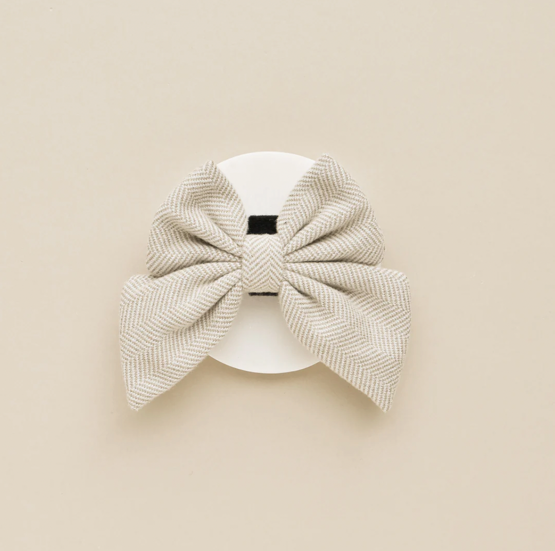 Cocopup Tweed Sailor Bow Tie - Brown