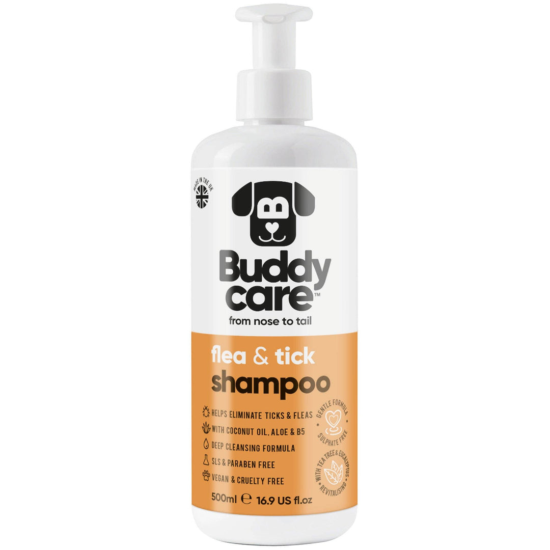 Buddycare Dog Shampoo - Flea & Tick - 500ml / 16.9 fl oz