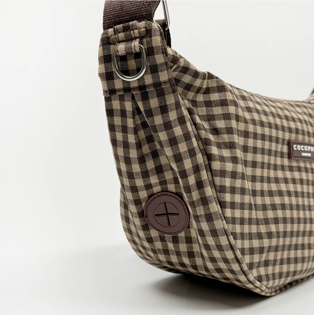 Cocopup Crossbody Crescent Dog Walking Bag - Cotswolds Check