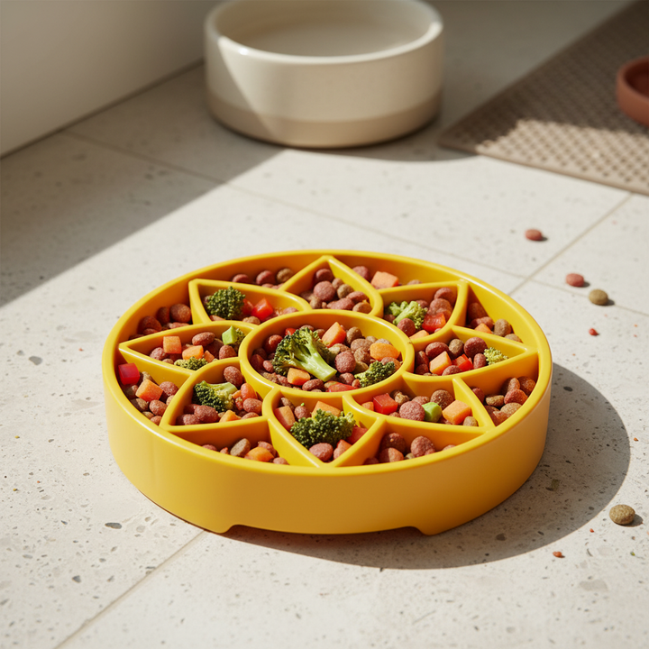 SodaPup Sunflower Softie eTray Slow Feeder Dog Bowl