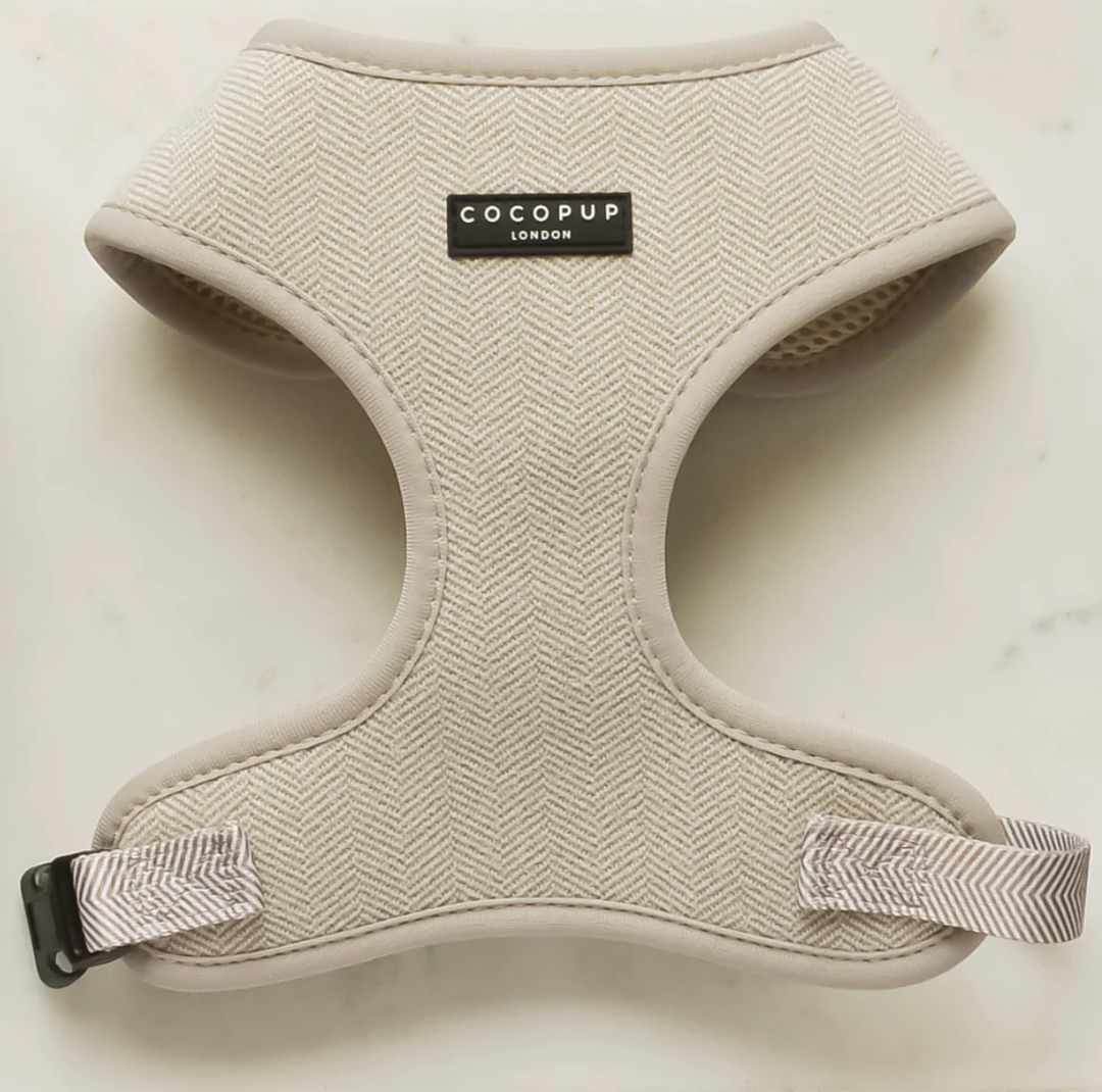 Cocopop Tweed Adjustable Neck Harness - Brown