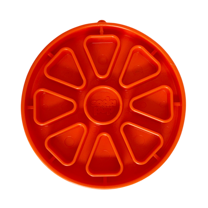 SodaPup Citrus Softie eTray Shallow Slow Feeder Dog Bowl