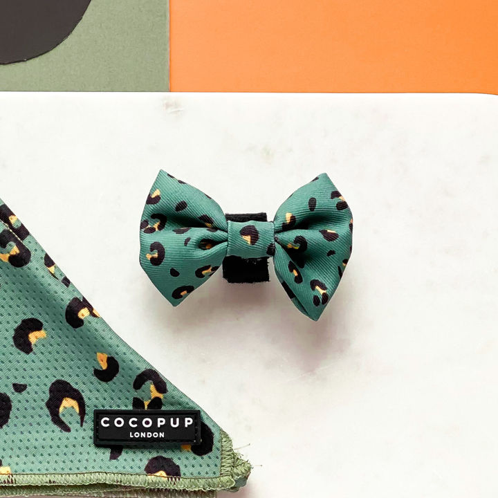 Cocopup Khaki Leopard Bow Tie